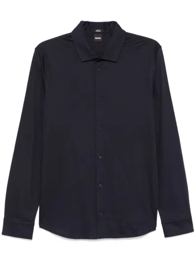 Hugo Boss Cotton Shirt In Blue