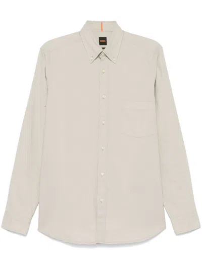 Hugo Boss Cotton Shirt In Nude