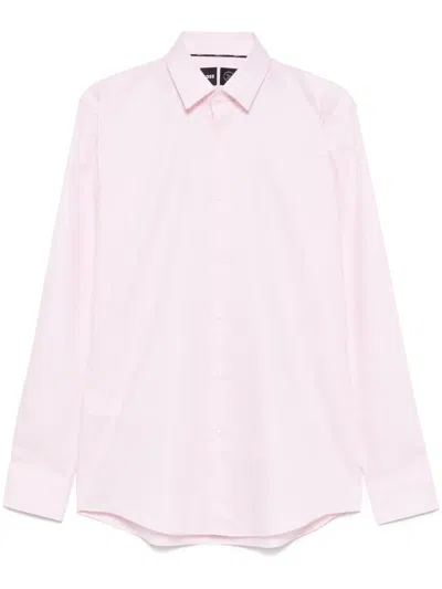 Hugo Boss Cotton Shirt In Pink