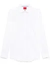 Hugo Boss Plain Cotton Shirt In White