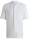 Hugo Boss Relaxed-fit Shirt In Italian-made Cotton Poplin In White