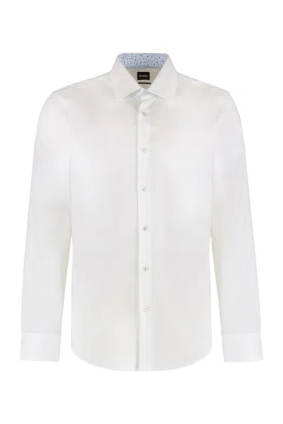 Hugo Boss Long Sleeve Shirt In White
