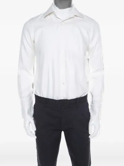 Pre-owned Hugo Boss Cotton Shirt In White