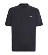 Hugo Boss Structured-cotton Polo Shirt With Zip Neck In Black