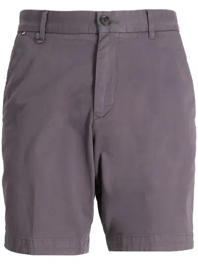 Hugo Boss Cotton Shorts In Purple