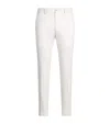 Hugo Boss Cotton-silk-blend Trousers In White