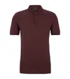 Hugo Boss Boss Phillipson Mercerized Cotton Polo In Red