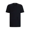 Hugo Boss Cotton-silk Regular-fit T-shirt With Geometric Pattern In Blue