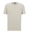Hugo Boss Tessler Cotton T-shirt In Beige