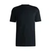 Hugo Boss Cotton-jersey Regular-fit T-shirt With Ribbed Collar In Blue