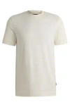 HUGO BOSS COTTON-SILK T-SHIRT WITH A SIGNATURE QUILTED EFFECT