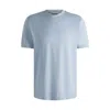 Hugo Boss Slim-fit T-shirt With Mercerized Cotton In Blue