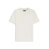 Hugo Boss Cotton-silk T-shirt With Geometric Jacquard In White