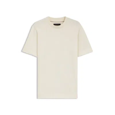 Hugo Boss Cotton-silk T-shirt With Prince Of Wales Check In Neutral