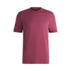 Hugo Boss Regular-fit T-shirt In Structured Cotton In Pink