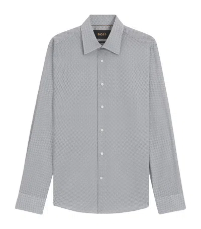 Hugo Boss Cotton Slim-fit Shirt In Gray