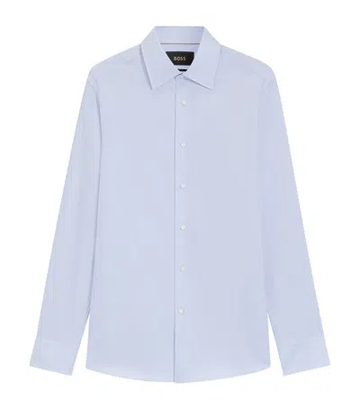 Hugo Boss Cotton Slim Shirt In Blue