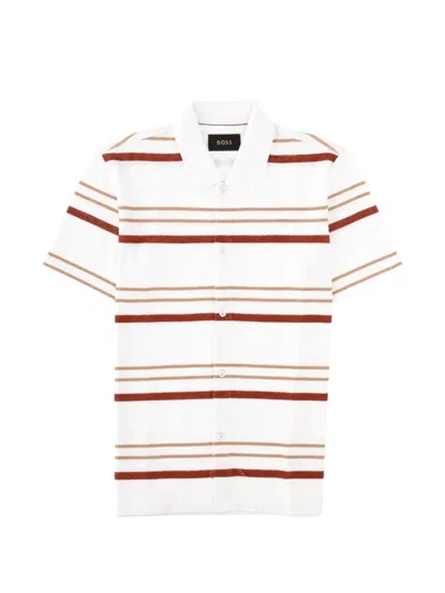 Hugo Boss Regular Fit Interlock-cotton Polo In White