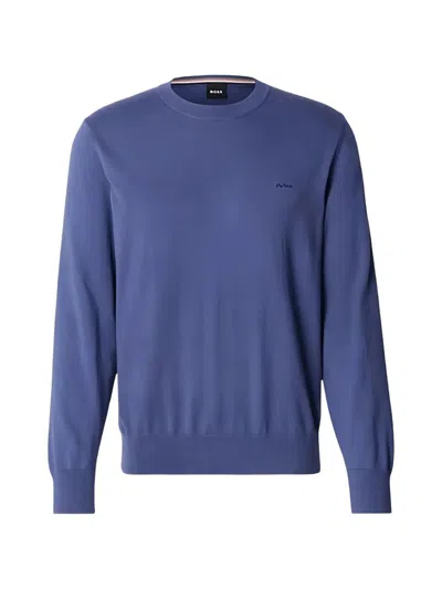 Hugo Boss Cotton Sweater In Blue