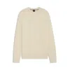 Hugo Boss Cotton Sweater With Mixed Structures In Multi