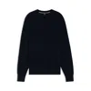 Hugo Boss Herringbone-structured Sweater In Virgin Wool And Cotton In Black