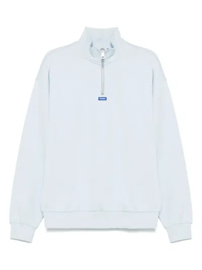 Hugo Boss Cotton Sweatshirt In Blue