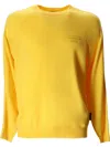 Hugo Boss Cotton Sweatshirt In Yellow