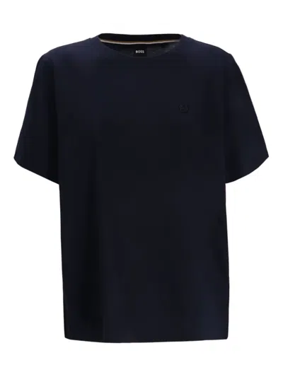 Hugo Boss Cotton T-shirt In Blue