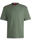 Hugo Boss Relaxed-fit T-shirt In Cotton With Logo Print In Light Green