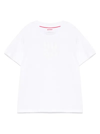 Hugo Boss Kids' Cotton T-shirt In White
