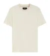 Hugo Boss Cotton-silk T-shirt With Prince Of Wales Check In White