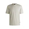 Hugo Boss Cotton T-shirt With All-over Printed Monograms In White