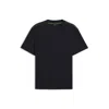 Hugo Boss Cotton Jersey T-shirt With Striped Logo Graphic In Blue