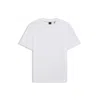 Hugo Boss Cotton T-shirt With Jacquard Pattern In White