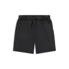 Hugo Boss Cotton T-shirt With Tonal Logo Print In Black