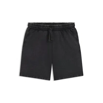 Hugo Boss Cotton T-shirt With Tonal Logo Print In Black