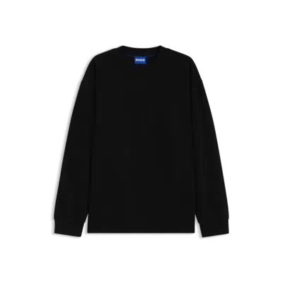 Hugo Boss Cotton T-shirt With Waffle Structure In Black