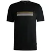 Hugo Boss Mens Black Stripe-embroidered Regular-fit Cotton-jersey T-shirt Xxxl