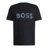 Hugo Boss Mens Dark Blue Brand-print Regular-fit Cotton-jersey T-shirt Xxxl