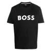 Hugo Boss Cotton-jersey T-shirt With Curved-logo Print