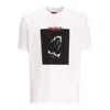 Hugo Boss Cotton Jersey T-shirt With Mixed-print Logo In Neutral