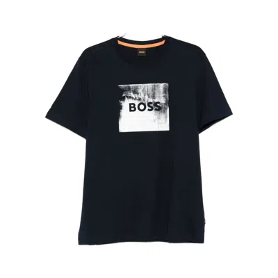 Hugo Boss Cotton T Shirts In Black