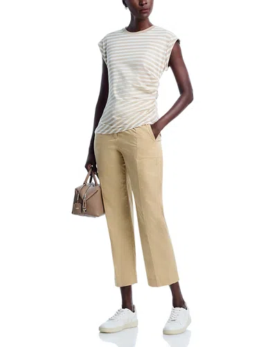 Hugo Boss Cotton Tecarino Pants In Neutral