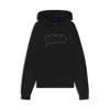 Hugo Boss Cotton-terry Hoodie With Airbrush Logo In Black