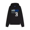 Hugo Boss Cotton-terry Hoodie With Mixed Artwork Print In Black