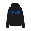 Hugo Boss Cotton-terry Hoodie With Puff-print Logo In Black