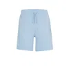 Hugo Boss Cotton-terry Regular-fit Shorts With Logo Badge In Blue