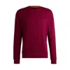 Hugo Boss Cotton-terry Relaxed-fit Sweatshirt With Logo Patch In Red