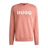 Hugo Boss Cotton-terry Regular-fit Sweatshirt With Logo Print In Pink