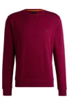 Hugo Boss Cotton-terry Relaxed-fit Sweatshirt With Logo Patch In Light Red